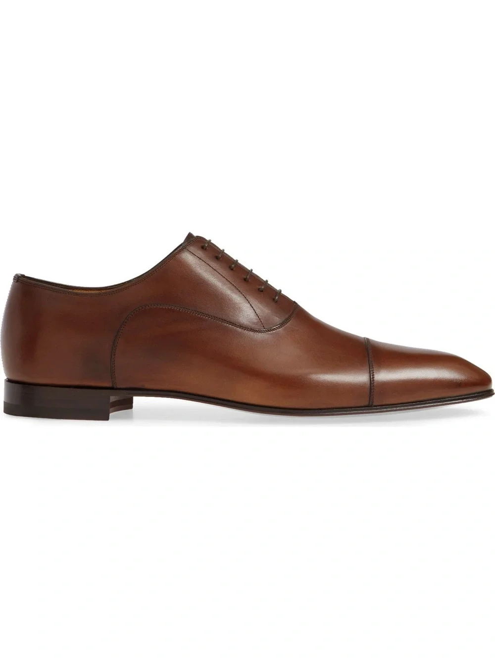 Christian Louboutin Greggo Cap Toe Oxford Shoes in Bwi 3 Havane Brown NWOB